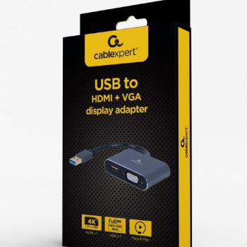 Cablexpert | USB displeja adapteris | A-USB3-HDMIVGA-01 | USB 3.0 Type-A | 0.15 m