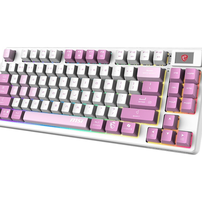 MSI FORGE GK600 TKL WIRELESS VIOLET | Spēļu tastatūra | Bezvadu | US | Mehāniski lineārs