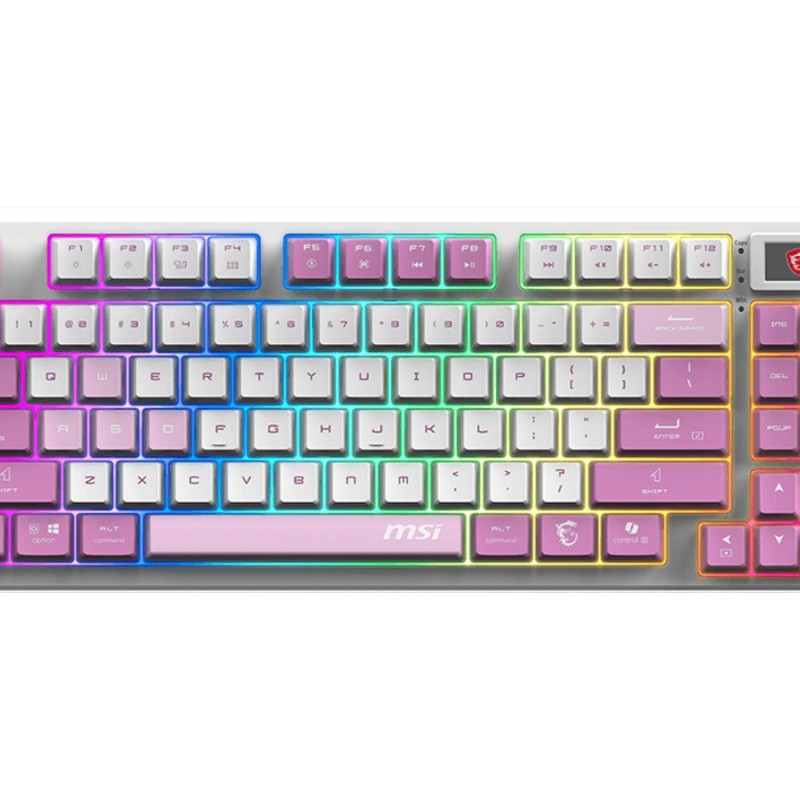 MSI FORGE GK600 TKL WIRELESS VIOLET | Spēļu tastatūra | Bezvadu | US | Mehāniski lineārs