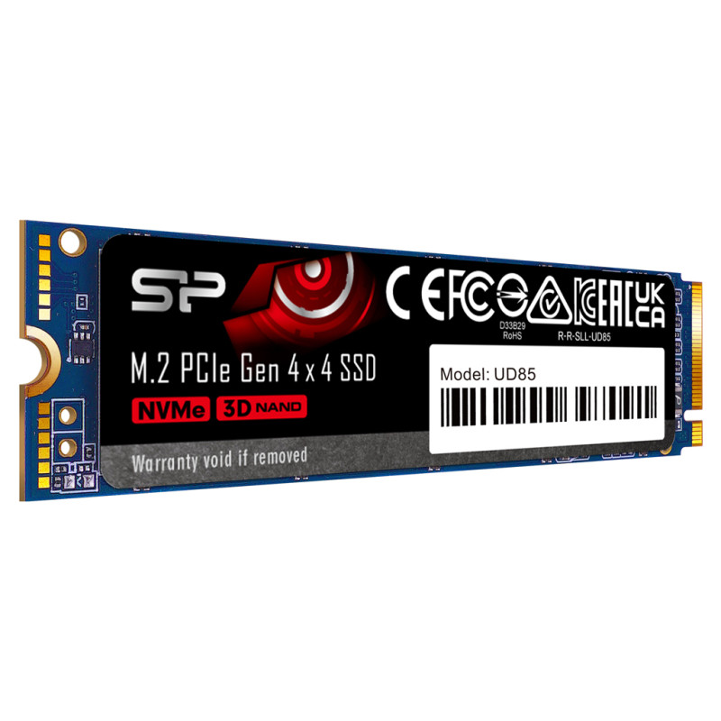 Silicon Power | SSD | UD85 | 2000 GB | M.2 2280 | PCIe Gen4x4 | Lasīšanas ātrums 3600 MB/s | Rakstīšanas ātrums 2800 MB/s