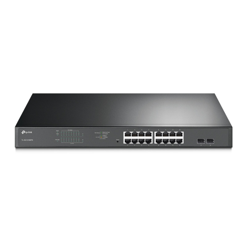TP-LINK | Switch | TL-SG1218MPE | Web Managed | Rackmountable | Gigabit Ethernet (vara) porti 16 | SFP porti 2 | PoE+ porti 16 | 36 mēneši