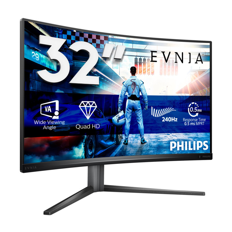 Philips | Gaming Monitor | 32M2C5500W/00 | 32 " | VA | 16:9 | 240 Hz | 0.5 ms | 2560 x 1440 pixels | 500 cd/m² | HDMI ports quantity 2 | Black