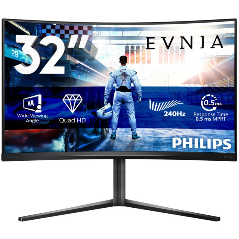 Philips | Gaming Monitor | 32M2C5500W/00 | 32 " | VA | 16:9 | 240 Hz | 0.5 ms | 2560 x 1440 pixels | 500 cd/m² | HDMI ports quantity 2 | Black