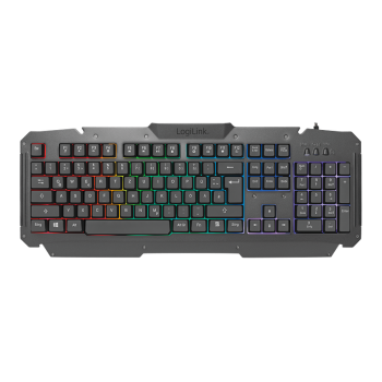 Logilink | Gaming komplekts: tastatūra, pele un paliktnis | ID0185 | Tastatūra, pele un paliktnis | Ar vadu | Pele iekļauta | DE