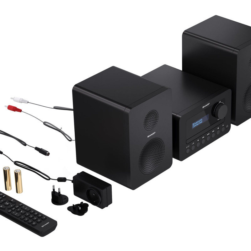 Sharp XL-B520D(BK) Tokyo Hi-Fi Micro System 2.0, FM/DAB/DAB+/USB, CD, Bluetooth 5.0, Aux-in, Black | Sharp | Tokyo Hi-Fi Micro System 2.0 | XL-B520D(BK) | Bluetooth | Black