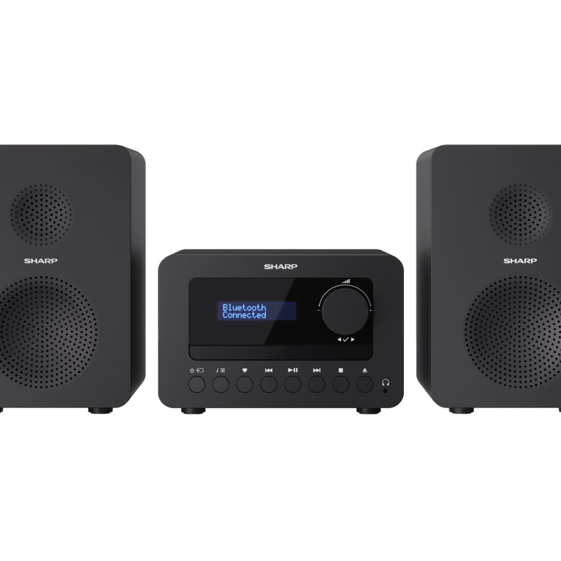 Sharp XL-B520D(BK) Tokyo Hi-Fi Micro System 2.0, FM/DAB/DAB+/USB, CD, Bluetooth 5.0, Aux-in, Black | Sharp | Tokyo Hi-Fi Micro System 2.0 | XL-B520D(BK) | Bluetooth | Black