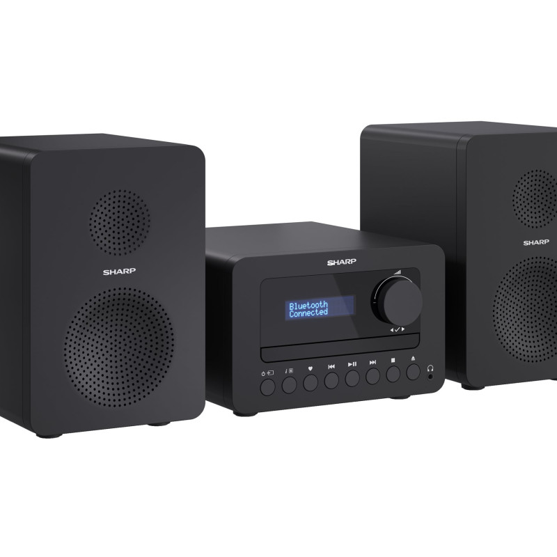Sharp XL-B520D(BK) Tokyo Hi-Fi Micro System 2.0, FM/DAB/DAB+/USB, CD, Bluetooth 5.0, Aux-in, Black | Sharp | Tokyo Hi-Fi Micro System 2.0 | XL-B520D(BK) | Bluetooth | Black