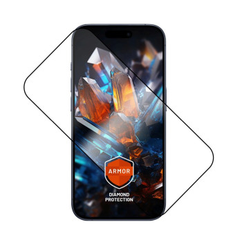Fixed Ekrāna aizsargplēve | Apple | iPhone 17 Pro | Temperēts stikls | Melns | Armor ar putekļu novēršanas aplikatoru un AR slāni