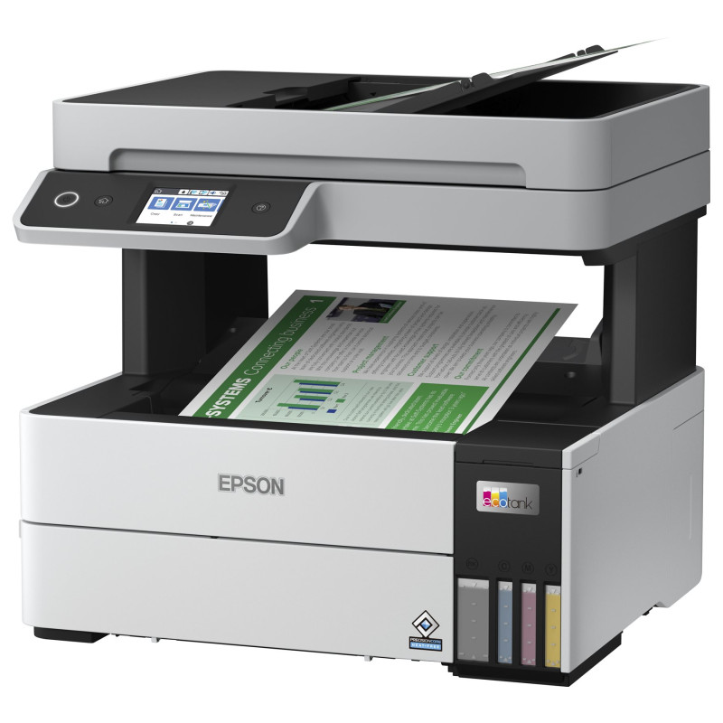 Epson | Daudzfunkcionāls printeris | EcoTank L6460 | Tintes printeris | Krāsa | 3‑1 | Wi‑Fi | Melnbalts