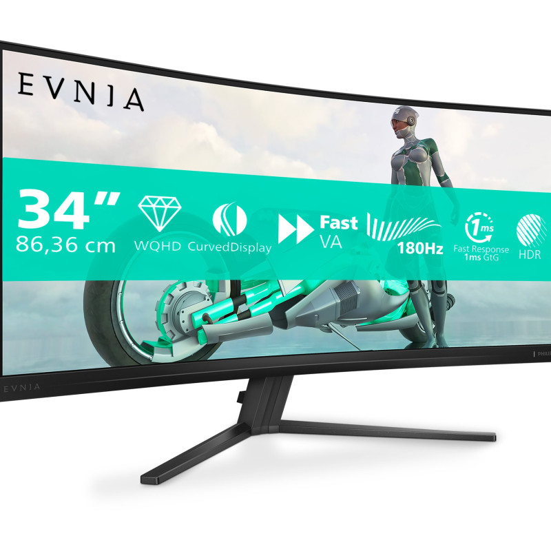Philips | 34M2C3500L/00 | 34 " | VA | 21:9 | 180 Hz | 1 ms | 3440 x 1440 pixels | 300 cd/m² | HDMI ports quantity 2