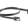 Lanberg SATA Data III (6GB/s) kabelis 50 cm leņķveida, metāla stiprinājumi | CA-SASA-13CU-0050-BK