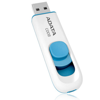 ADATA | C008 | 64 GB | USB 2.0 | Balts/Zils