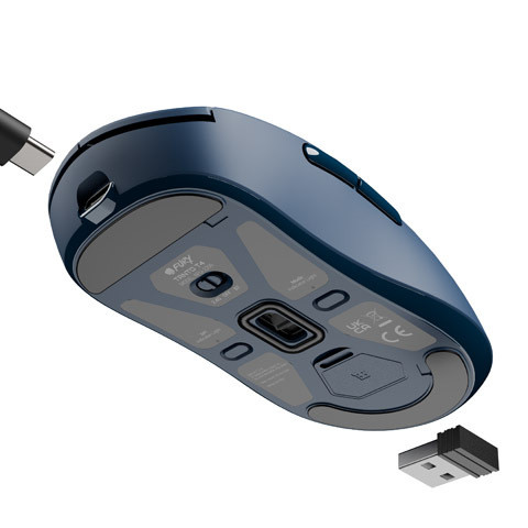 Fury | Gaming Mouse | Tanto T4 | Wired/Wireless | 2.4 GHz, Bluetooth, USB | Blue