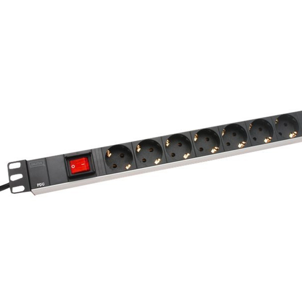 Digitus | Aluminum outlet strip with switch | DN-95402 | Sockets quantity 7