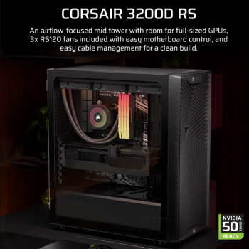 Corsair PC korpuss | 3200D RS | Smoke | Mid-Tower