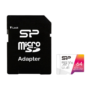 Silicon Power | microSDHC UHS-I atmiņas karte | Elite | 64 GB | microSDHC/SDXC | Flash atmiņas klase 10