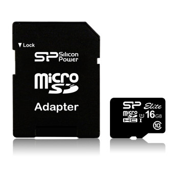 Silicon Power | Elite UHS-I | 16 GB | MicroSDHC | Flash atmiņas klase 10 | SD adapteris