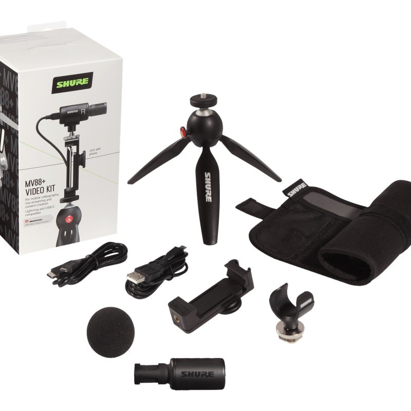 Shure | Microphone and Video kit | MV88+DIG-VIDKIT | Black