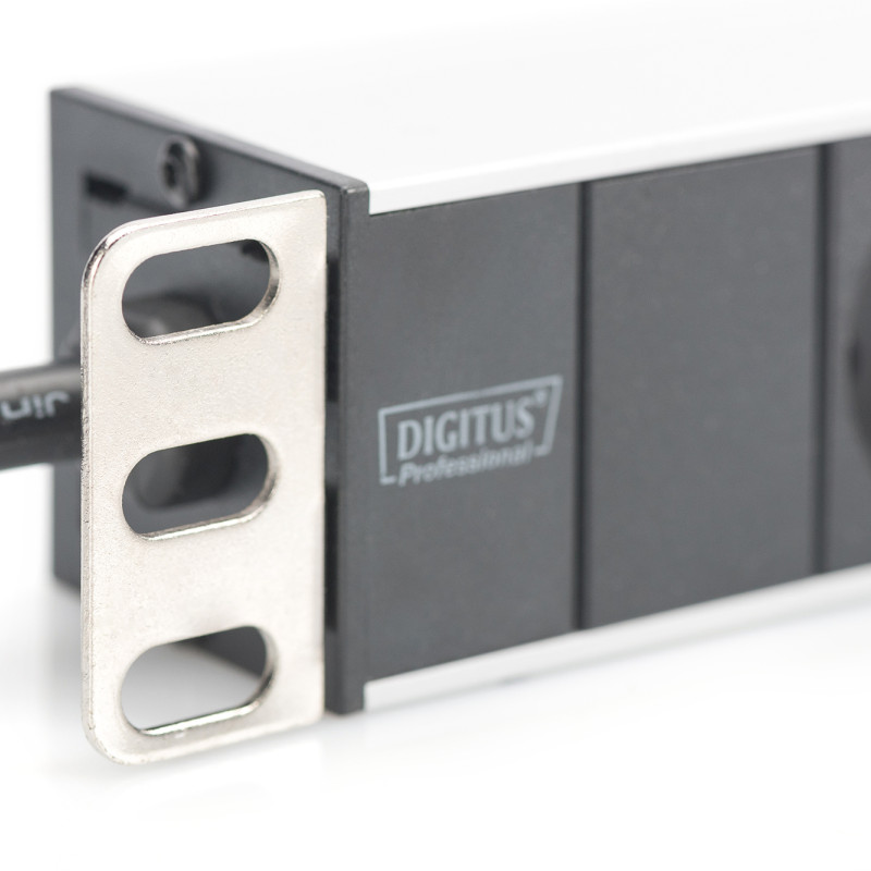 Digitus | Alumīnija barošanas sloksne ar 8 drošības ligzdām | DN-95401 | Ligzdu skaits 8