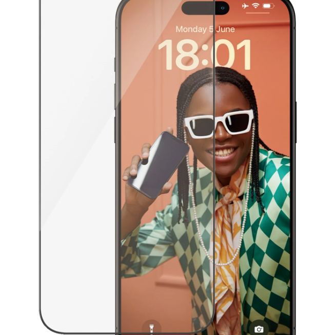 PanzerGlass | Ekrāna aizsargstikls | Apple | iPhone 15 Pro Max | Stikls | Caurspīdīgs | Plaša pārklājuma, Skrāpējumiem izturīgs, Kritienu aizsardzība, Iekļauts EasyAligner