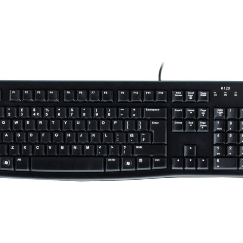 Logitech | Desktop MK120 | Wired keyboard | USB | Mouse included | US | Black