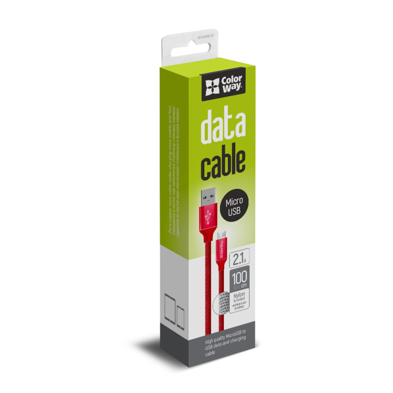 ColorWay | USB uzlādes kabelis | USB | 2.1 A