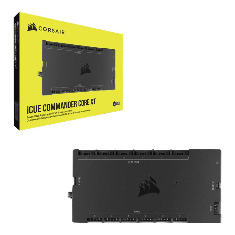 Corsair | iCUE COMMANDER CORE XT Smart RGB Lighting and Fan Speed Controller | Black