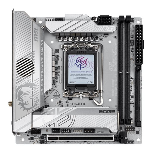 MSI MPG Z890I EDGE TI WIFI | Processor family Intel | Processor socket LGA1851 | Supported hard disk drive interfaces SATA, M.2 | Number of SATA connectors 2