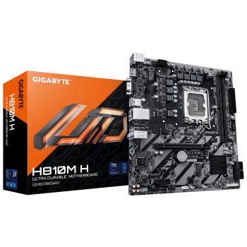 Gigabyte H810M H | Procesoru saime Intel | Procesora ligzda LGA1851 | DDR5 | Atbalstītie cietā diska interfeisi SATA, M.2 | SATA savienotāju skaits 4