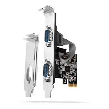 AXAGON PCI-Express karte ar divām 250 kb/s seriālajām ostām | PCEA-S2N