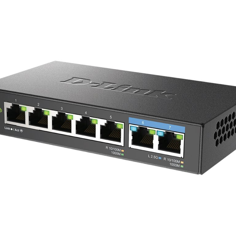 D-Link | 7-Port Multi-Gigabit Unmanaged Switch | DMS-107/E | Unmanaged | Desktop | Power supply type External