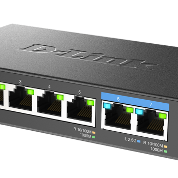 D-Link | 7-portu Multi-Gigabit nevadāms slēdzis | DMS-107/E | Nevadāms | Darbvirsmas | Barošanas avots: ārējais