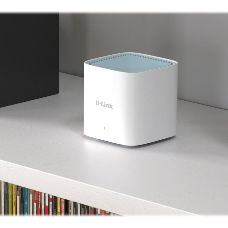 D-Link | EAGLE PRO AI AX1500 Mesh System | M15-2 (2-pack) | 802.11ax | 1200+300  Mbit/s | 10/100/1000 Mbit/s | Ethernet LAN (RJ-45) ports 1 | Mesh Support Yes | MU-MiMO Yes | No mobile broadband | Antenna type 2 x 2.4G WLAN Internal Antenna, 2 x 5G WLAN Internal Antenna