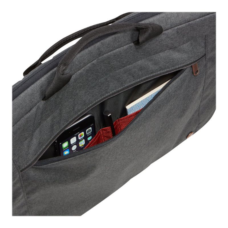 Case Logic | Era Attaché | Fits up to size 15.6 " | Messenger - Briefcase | Obsidian | Shoulder strap