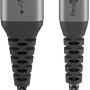 Goobay | Lightning to USB-A Textile Cable with Metal Plugs | 49268 | USB-A to Lightning