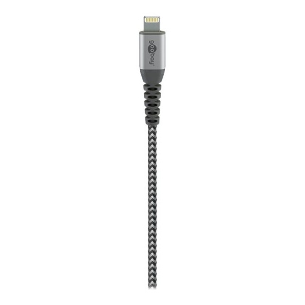 Goobay | Lightning to USB-A Textile Cable with Metal Plugs | 49268 | USB-A to Lightning