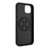 Fixed | MagFlow | Aizmugures vāciņš | Apple | iPhone 15 Plus | Šķidrais silikons | Melns