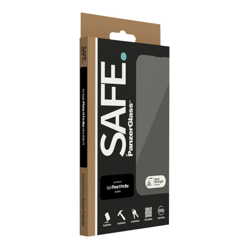 SAFE by PanzerGlass ekrāna aizsargs Apple iPhone 14 Pro Max | Ultra-Wide Fit | PanzerGlass