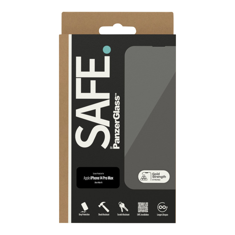 SAFE by PanzerGlass ekrāna aizsargs Apple iPhone 14 Pro Max | Ultra-Wide Fit | PanzerGlass