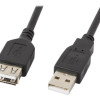 Lanberg | USB-A 2.0 Cable 1.8 m | CA-USBE-10CC-0018-BK | USB Type-A to USB Type-A