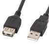 Lanberg | USB-A 2.0 Cable 1.8 m | CA-USBE-10CC-0018-BK | USB Type-A to USB Type-A