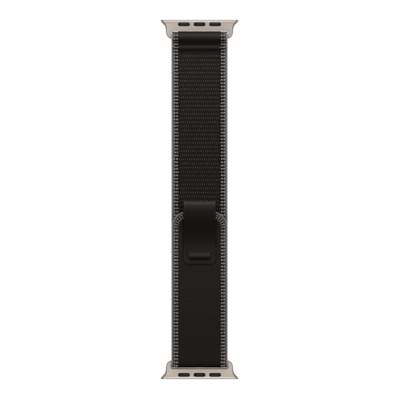 Apple | 49mm Black/Charcoal Trail Loop - S/M - Natural Titanium Finish