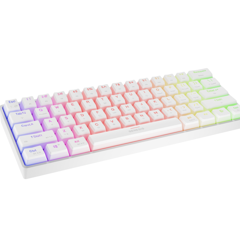 Genesis | THOR 660 G2 | Spēļu tastatūra | Bezvadu/Vadu | US | Taktile | Balta