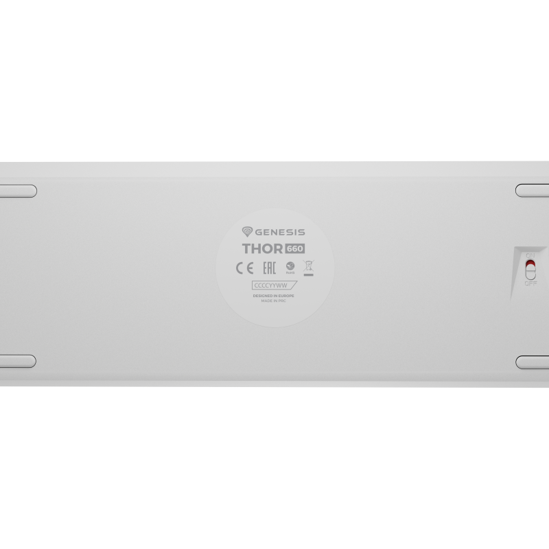 Genesis | THOR 660 G2 | Spēļu tastatūra | Bezvadu/Vadu | US | Taktile | Balta