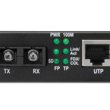 Digitus | Fast Ethernet mediju konvertors, multimode SC savienotājs, 1310 nm, līdz 2 km | DN-82020-1 | SC duplex | 10/100M RJ45 ports