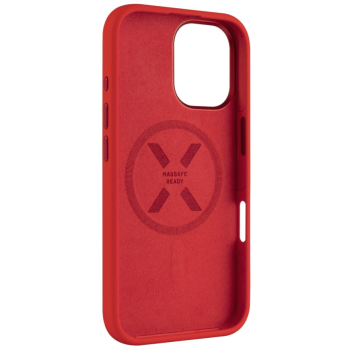 Fixed MagFlow | Aizmugures vāciņš | Apple | iPhone 16 | Šķidrā silikona | Sarkans