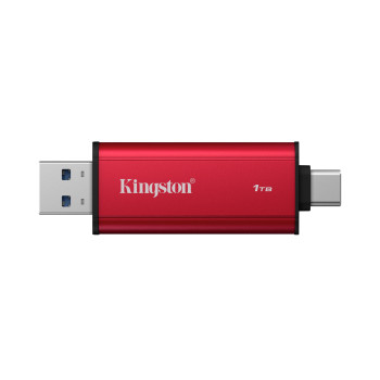 Kingston Dual pārnēsājamais cietvielu disks, USB Type-A un Type-C | 1000 GB | Cietvielu diska saskarne USB 3.2 Gen 2 | Lasīšanas ātrums 1050 MB/s | Rakstīšanas ātrums 950 MB/s