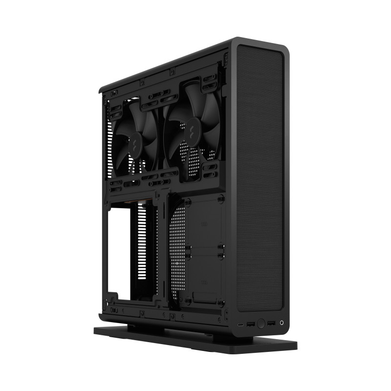 Fractal Design Ridge melns mITX | Fractal Design | Ridge | FD-C-RID1N-01 | sānu logs | melns | Mini ITX | SFX, SFX-L