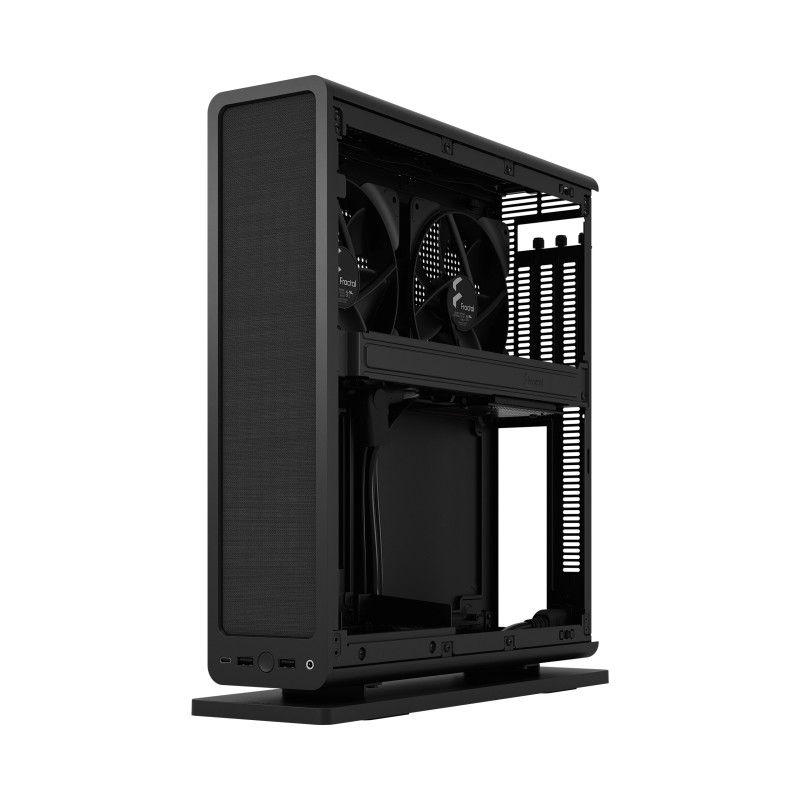 Fractal Design Ridge melns mITX | Fractal Design | Ridge | FD-C-RID1N-01 | sānu logs | melns | Mini ITX | SFX, SFX-L