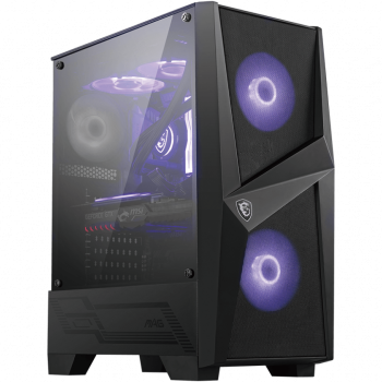 MSI MAG FORGE 100M datoru korpuss, Mid-Tower, USB 3.2, melns | MSI | MAG FORGE 100M | Black | ATX